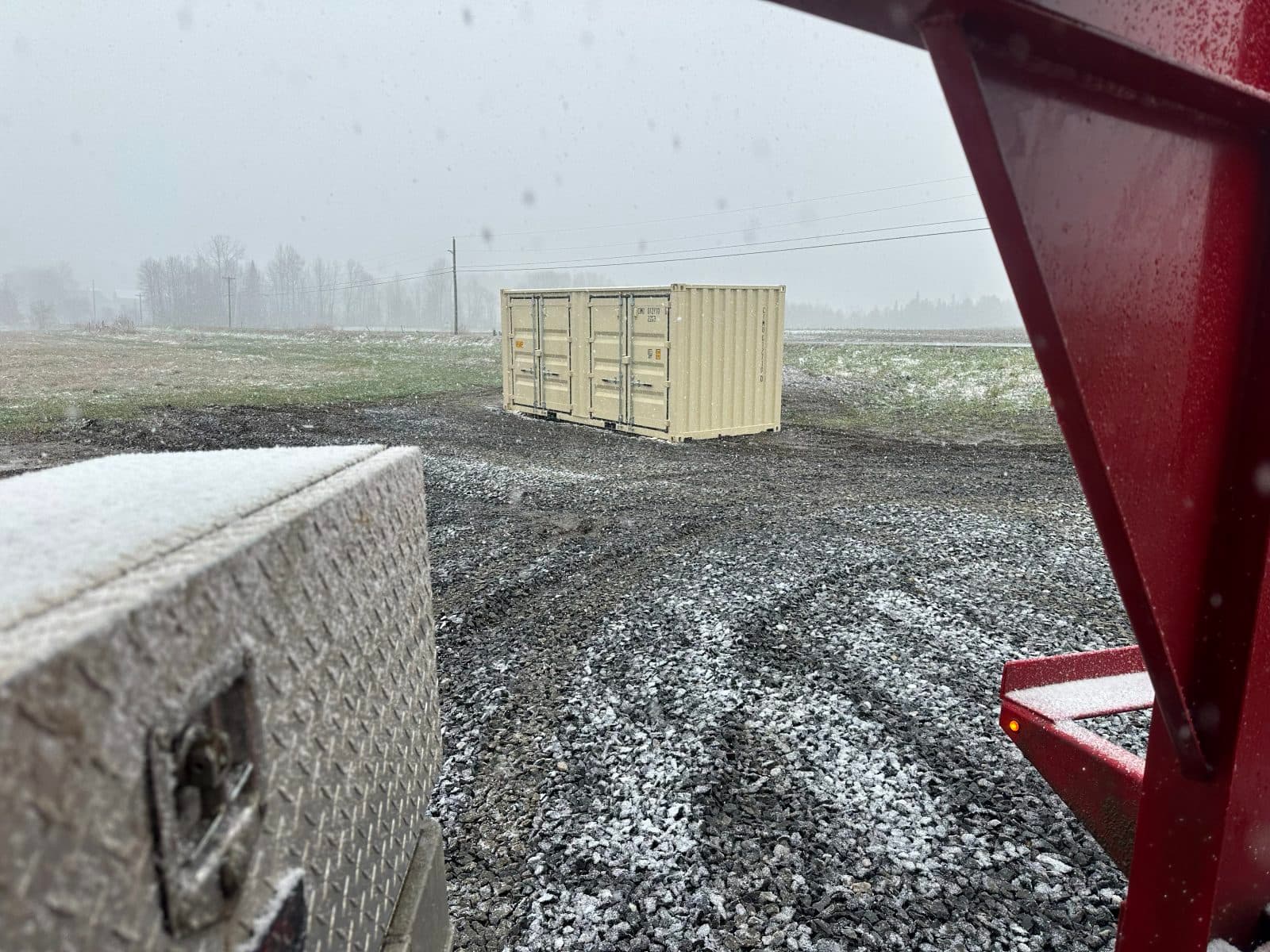 Trapp Rentals and Storage container delivery to a rural NH/VT property